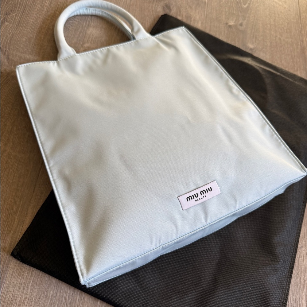 Miu Miu Light Blue Beauty Tote Bag – Brand New